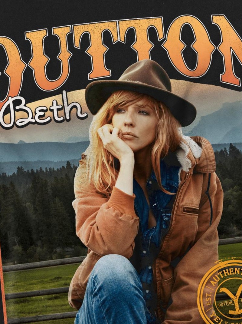 Yellowstone - T-shirt motif Beth Dutton THOUGHTS Noir - Kiabi