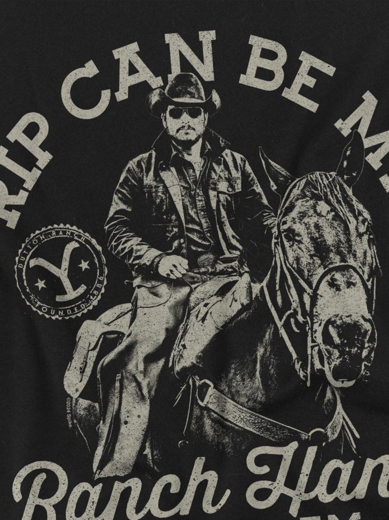 Yellowstone - T-shirt RIP CAN BE MY RANCH HAND Noir - Kiabi