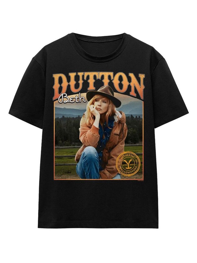 Yellowstone - T-shirt THOUGHTS Noir - Kiabi