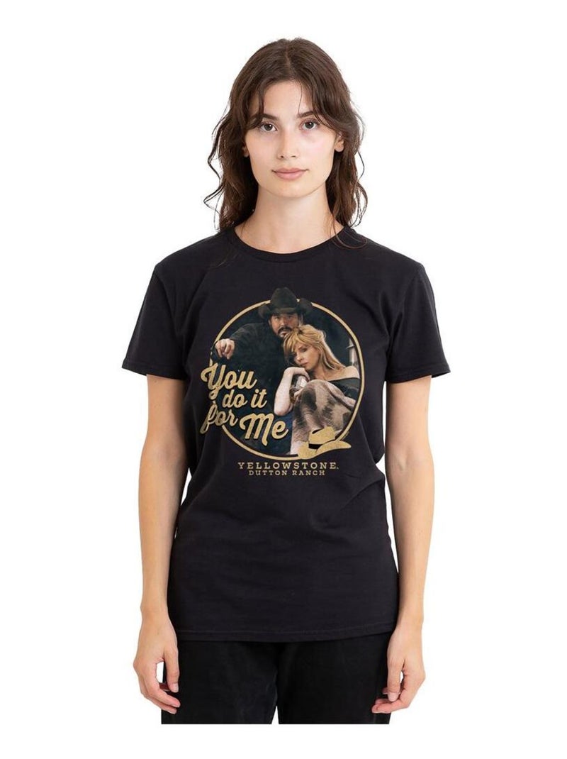Yellowstone - T-shirt YOU DO IT FOR ME Noir - Kiabi