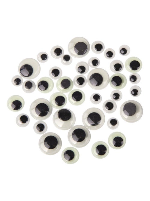 Yeux mobiles - 40 pièces - Brille dans le noir - - Rayher - Kiabi