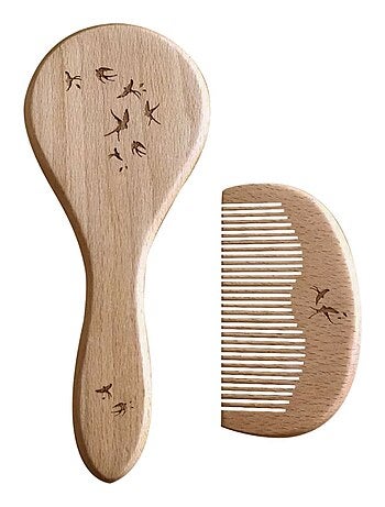 Zakuw - Ensemble brosse et peigne bébé