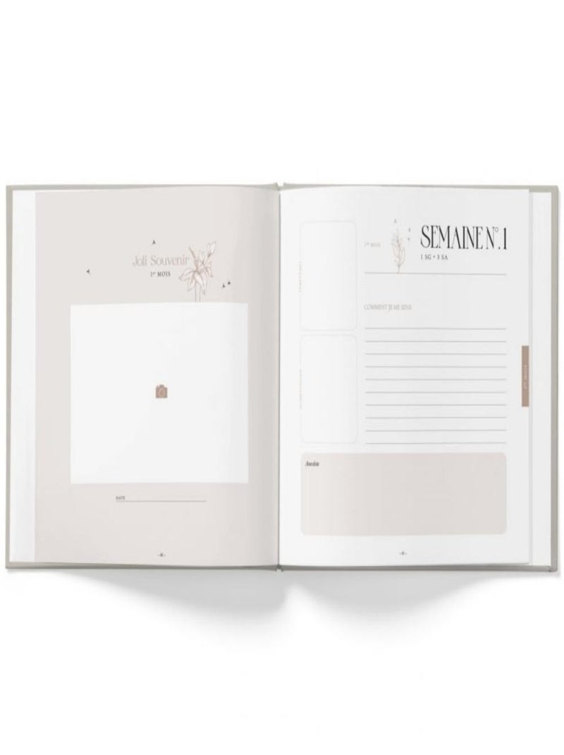 Zakuw - Livre de grossesse 9 mois à t'attendre Beige - Kiabi