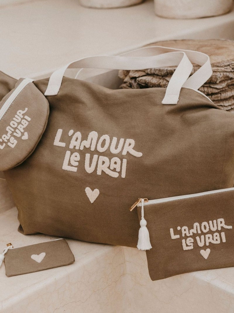 Zakuw - Pochette L'amour le vrai Marron - Kiabi