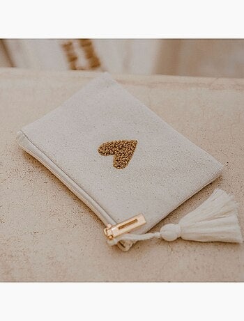 Zakuw - Porte-monnaie Love beige