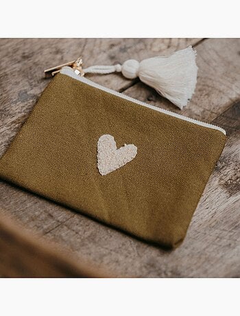 Zakuw - Porte-monnaie Love beige