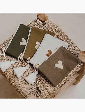 Zakuw - Porte-monnaie Love beige