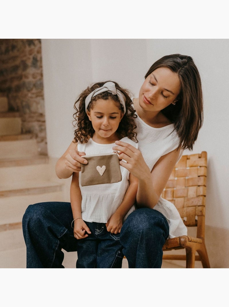 Zakuw - Porte-monnaie Love taupe Marron - Kiabi