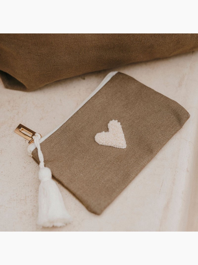 Zakuw - Porte-monnaie Love taupe Marron - Kiabi