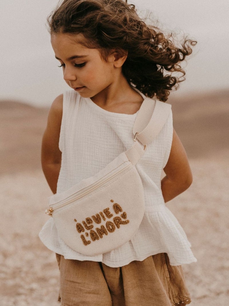 Zakuw - Sac banane enfant A la vie à l'amor Beige - Kiabi