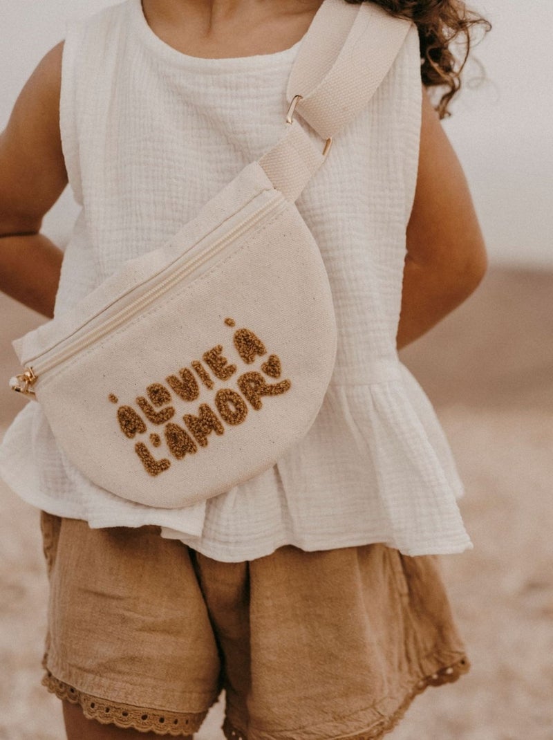 Zakuw - Sac banane enfant A la vie à l'amor Beige - Kiabi