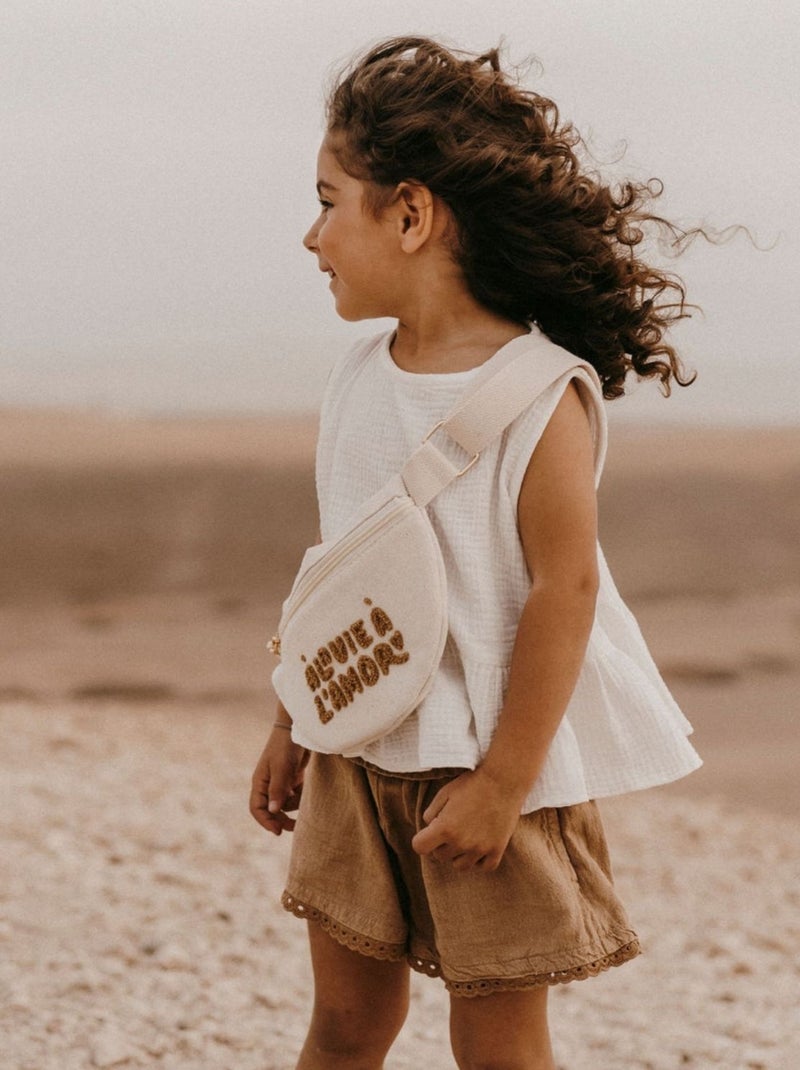 Zakuw - Sac banane enfant A la vie à l'amor Beige - Kiabi