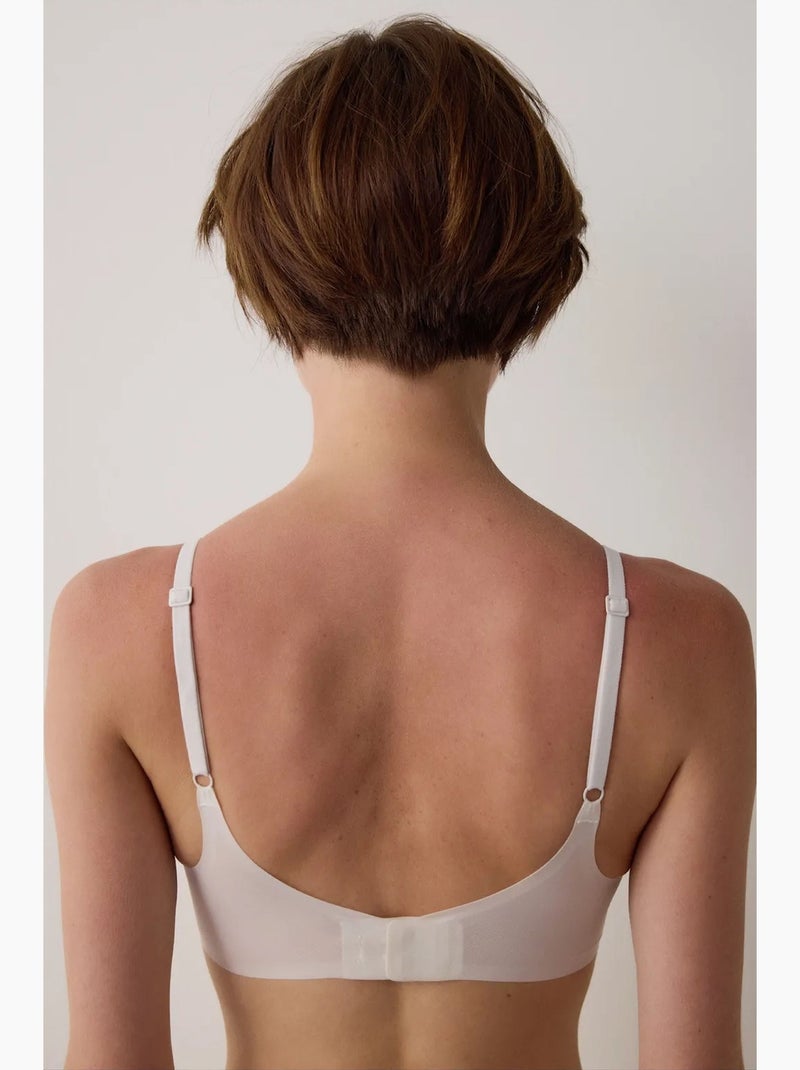 Zerogram soutien-gorge sans coutures, sans bonnets amovibles penti Crème - Kiabi