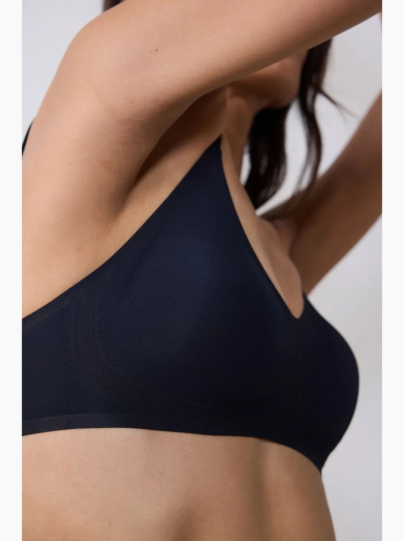 Zerogram soutien-gorge sans coutures, sans bonnets amovibles penti Noir - Kiabi