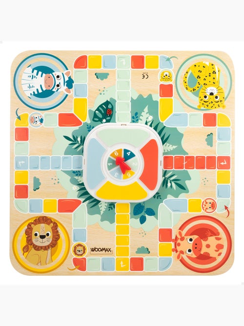 Zookabee Jeu de Ludo et de l'Oie en bois avec des animaux de la jungle WOOMAX - Kiabi