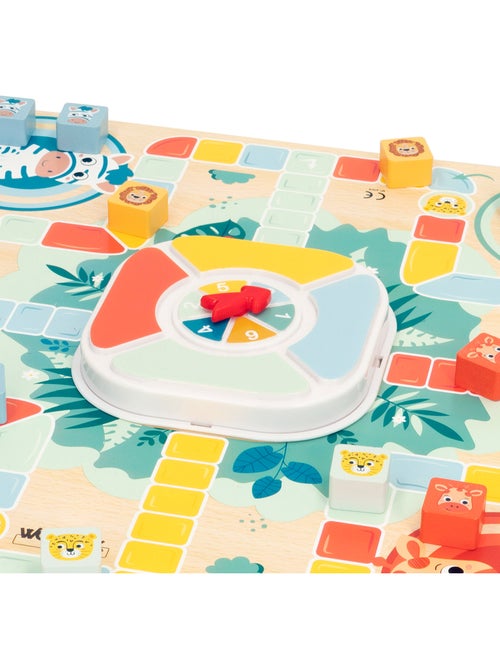 Zookabee Jeu de Ludo et de l'Oie en bois avec des animaux de la jungle WOOMAX - Kiabi